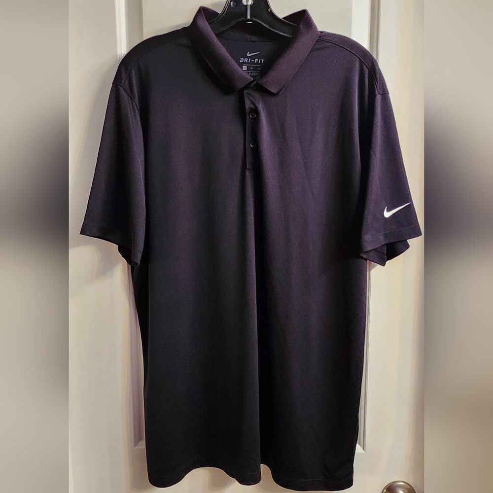 Black Nike Dri-Fit Polo Shirt